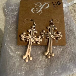 Plunder cross earrings